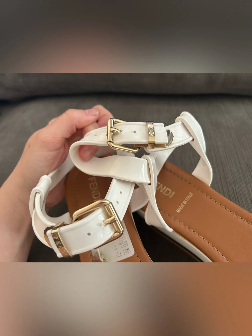 Fendi White Hydra Jelly Platform Sandals Size 39.5 (9.5)